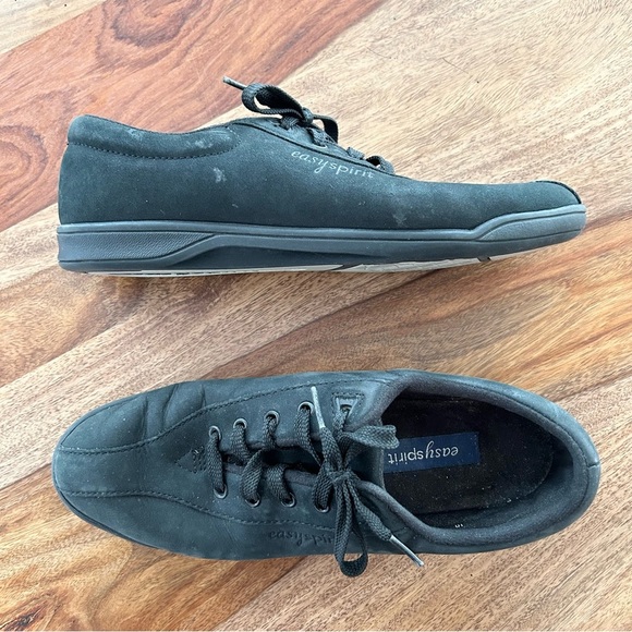 Easy Spirit AP1 walking shoes black suede lace up sneakers - Picture 1 of 11